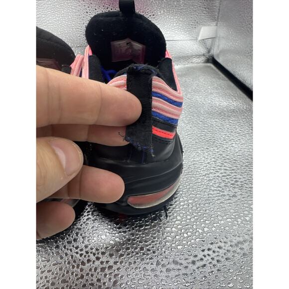 2019 Nike Air Max 97 Black/Pink/Blue Running CT1578-001 Youth 5.5 Y #1 - Picture 7 of 9